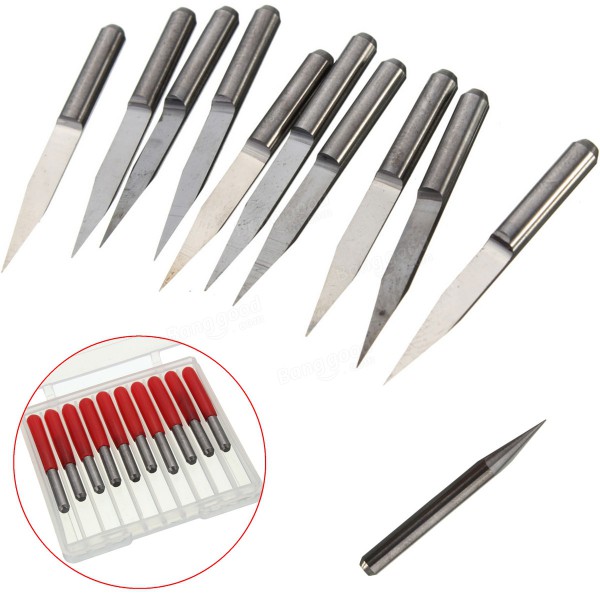 انواع قلم حکاکی و تراش سی ان سی (وی 15درجه/V15°) V Shape 15Degree Engraving tools