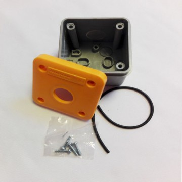 جعبه کنترل تکی مناسب برای کلید اضطراری با قابلیت نصب توکار و روکار