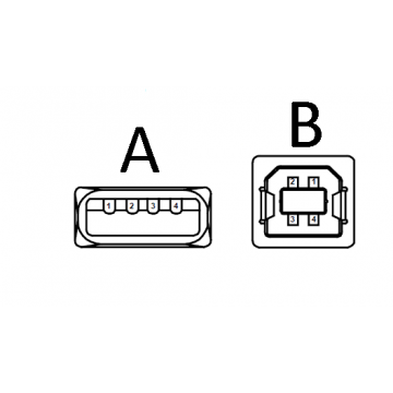 کابل usb نوع A به نوع B مناسب برای انواع بردهای کنترلی