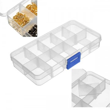 جعبه پلاستیکی 10 قسمتی با قابلیت تغییر اندازه سلول ها Plastic Storage Box 10 Cells